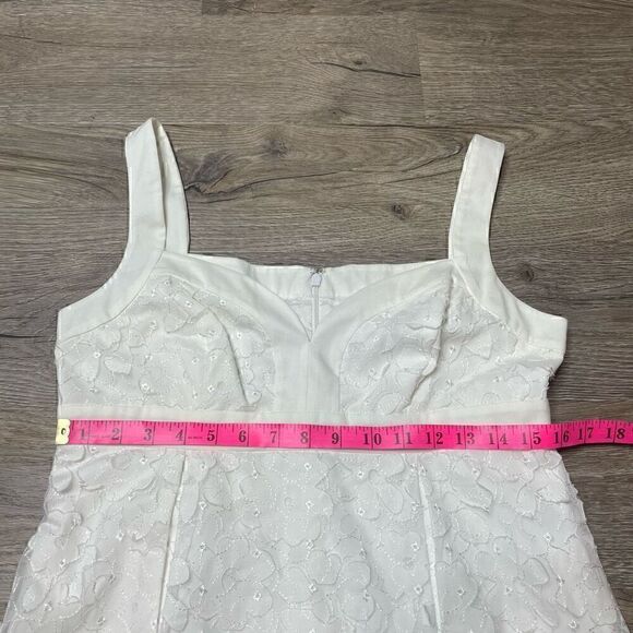 Cache White Sweetheart Neckline Floral Lace Sundress Size 10 NEW with Tag - Picture 9 of 12